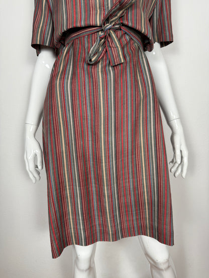 Abito chemisier in seta Saint Laurent Rive Gauche anni ‘70/‘80 - tg. M/L