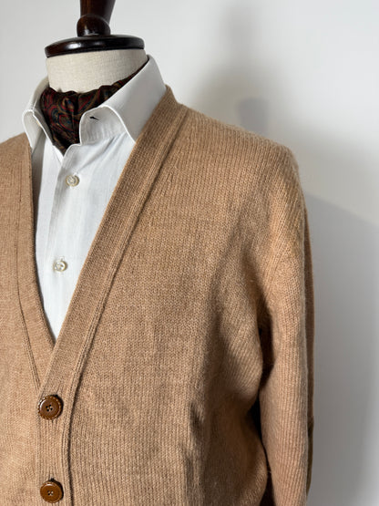 Cardigan vintage in cammello e lana - tg. L (50/52)