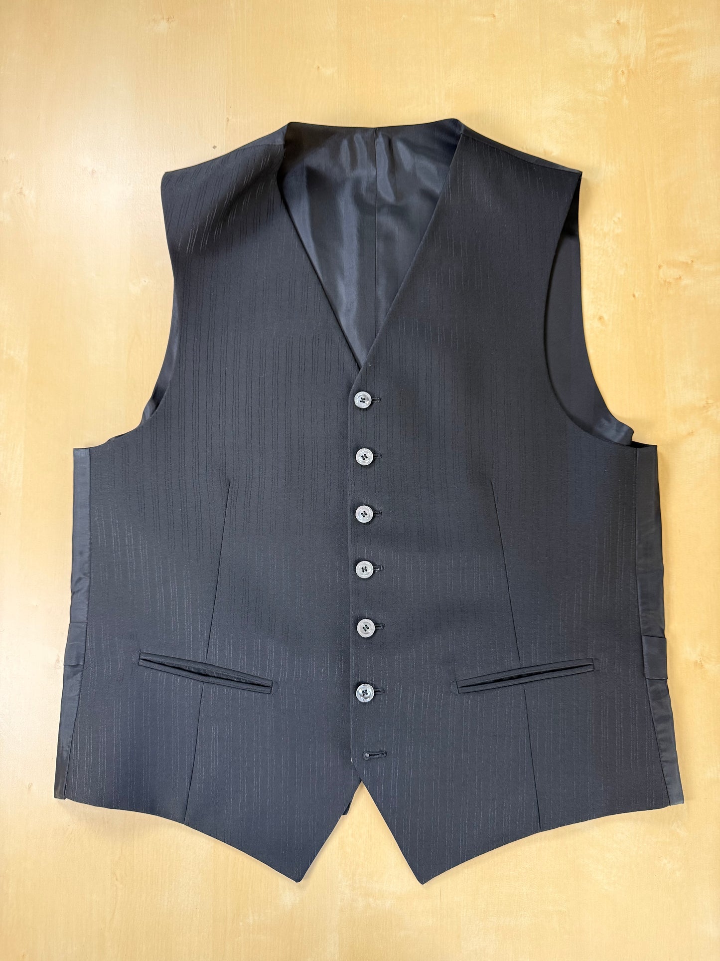 Completo 3 pezzi Pal Zileri nero lana e seta - tg. 50