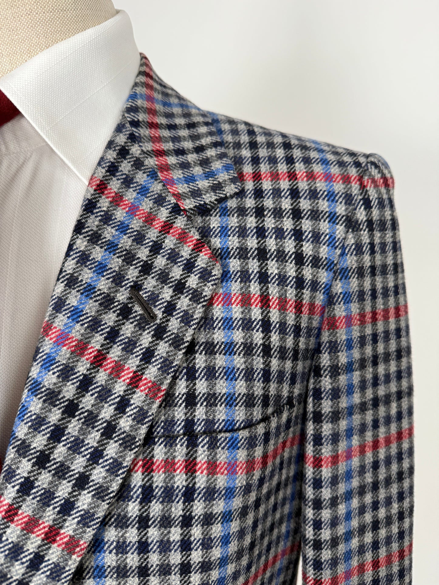 Giacca sartoriale anni ‘80/‘90 a quadri - tg. 48/50