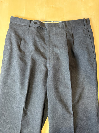 Completo su misura De Paz anni ‘70/‘80 antracite spigato - tg. 46/48