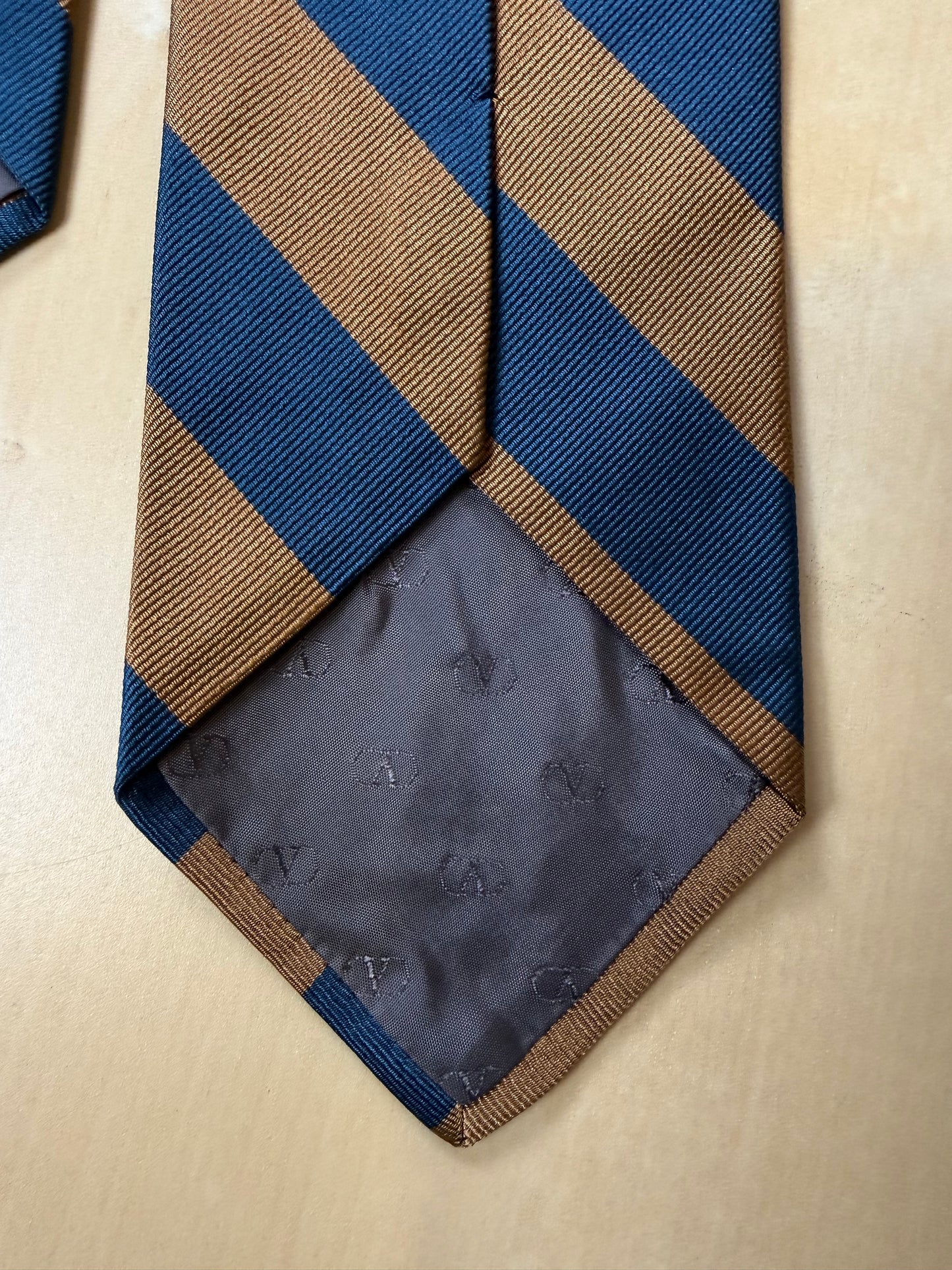 Cravatta Valentino righe blu e marrone