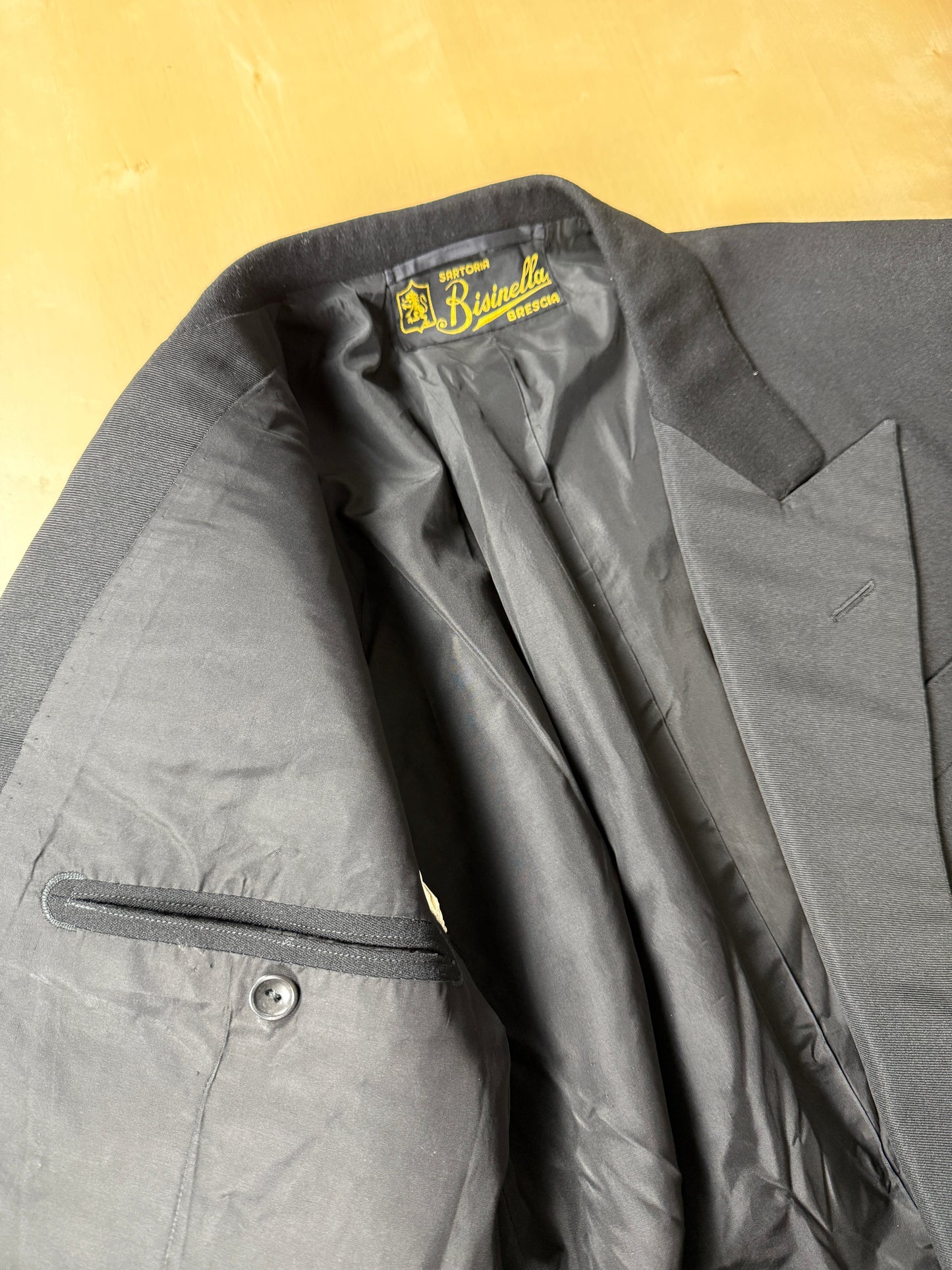 Smoking doppiopetto sartoriale anni ‘50 - tg. 46/48 (pantaloni 44)