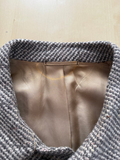 Cappotto raglan anni ‘80 tweed finestrato - tg. 54-56