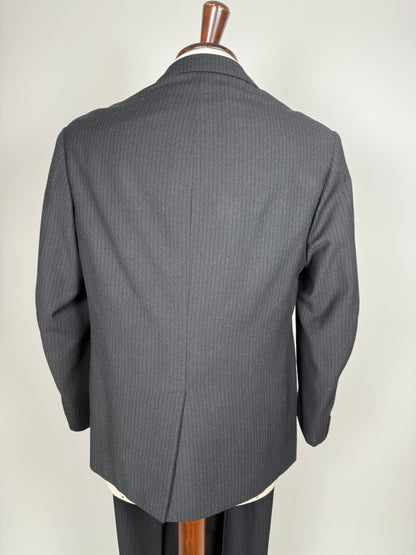 Completo sartoriale anni ‘50/‘60 monopetto revers a lancia - tg. 50 corta