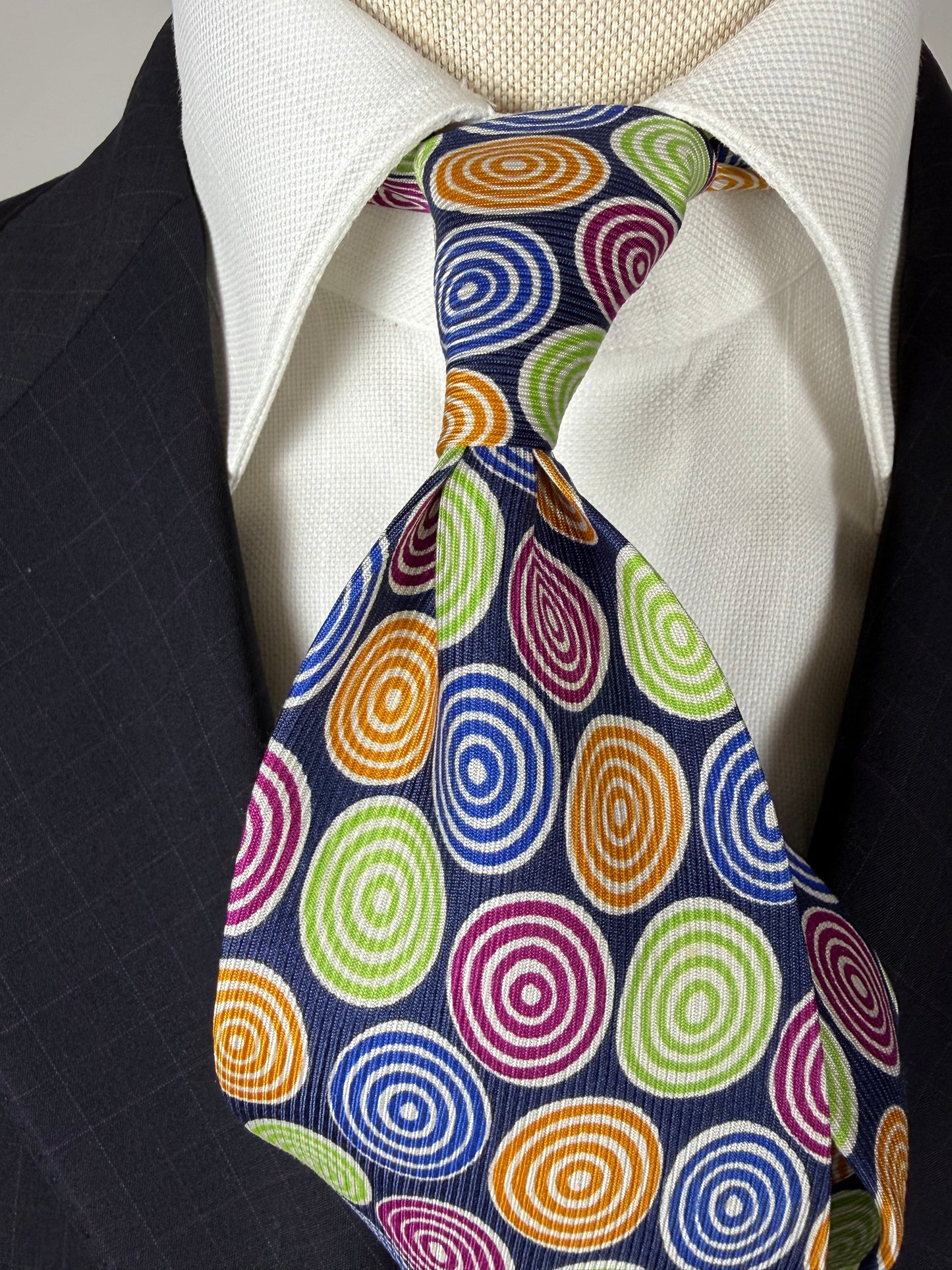 Cravatta Missoni vintage cerchi concentrici