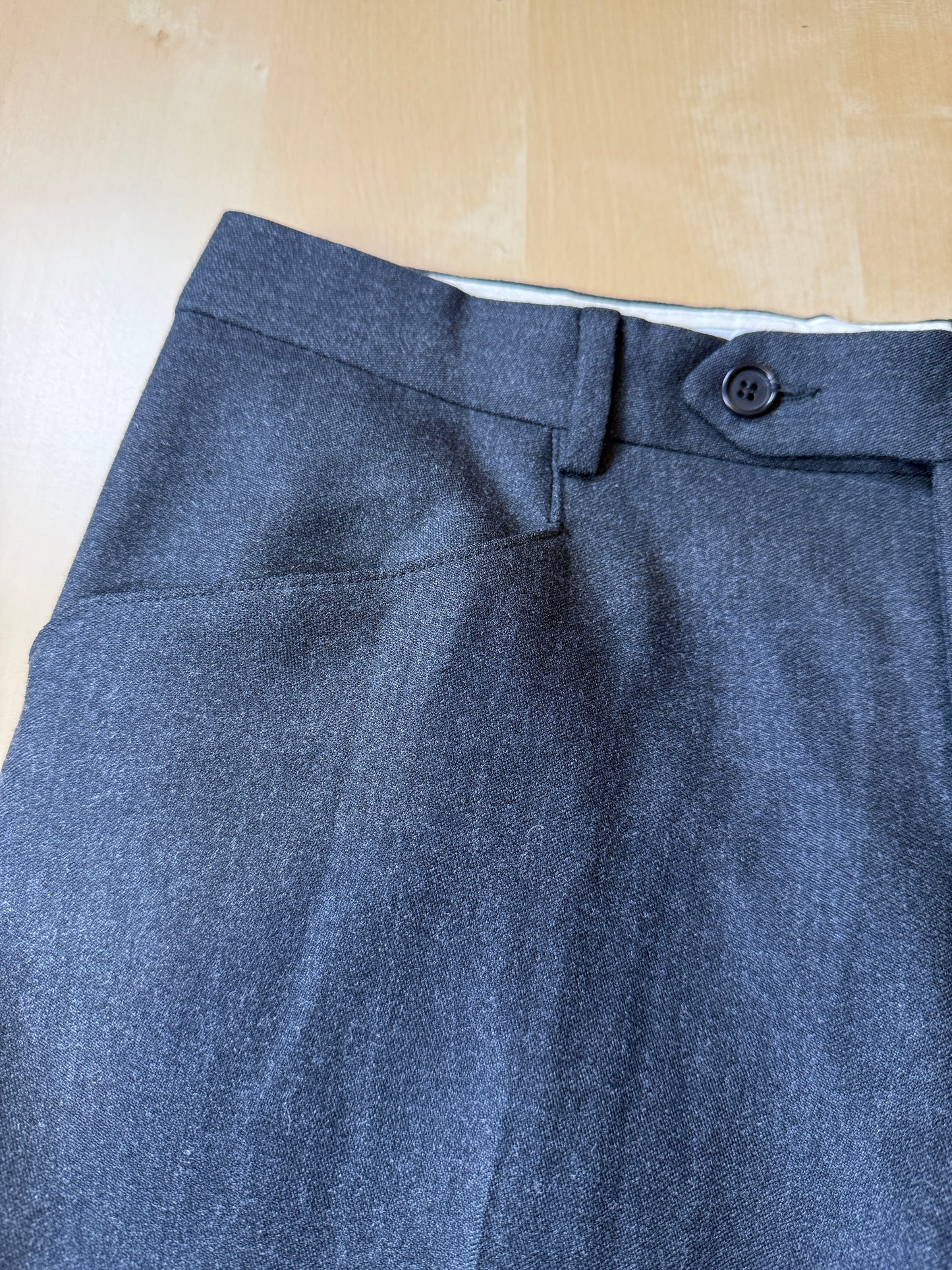 Completo Missoni anni ‘90 in flanella grigio antracite - tg. 48/50