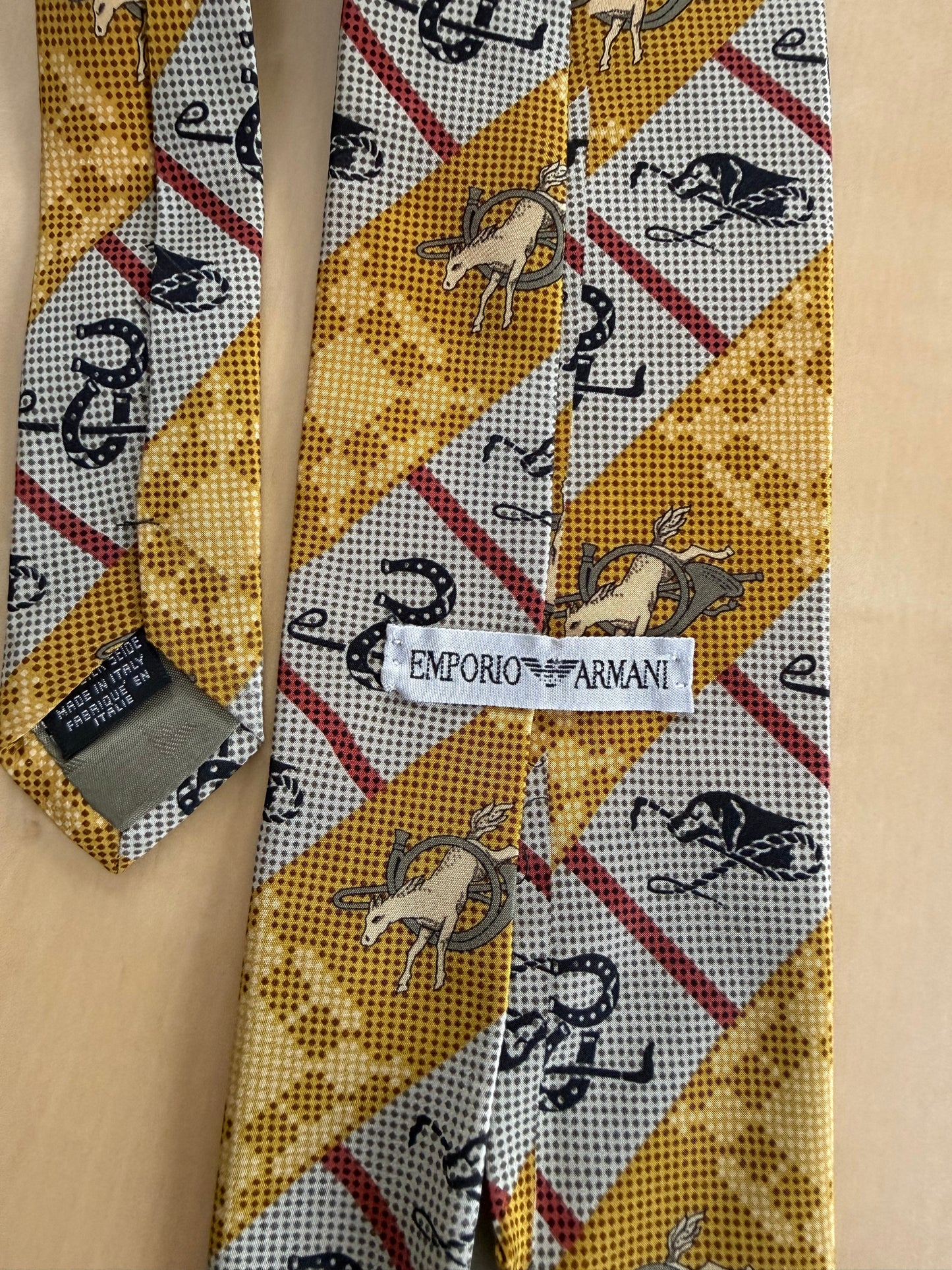 Cravatta Emporio Armani fantasia equestre