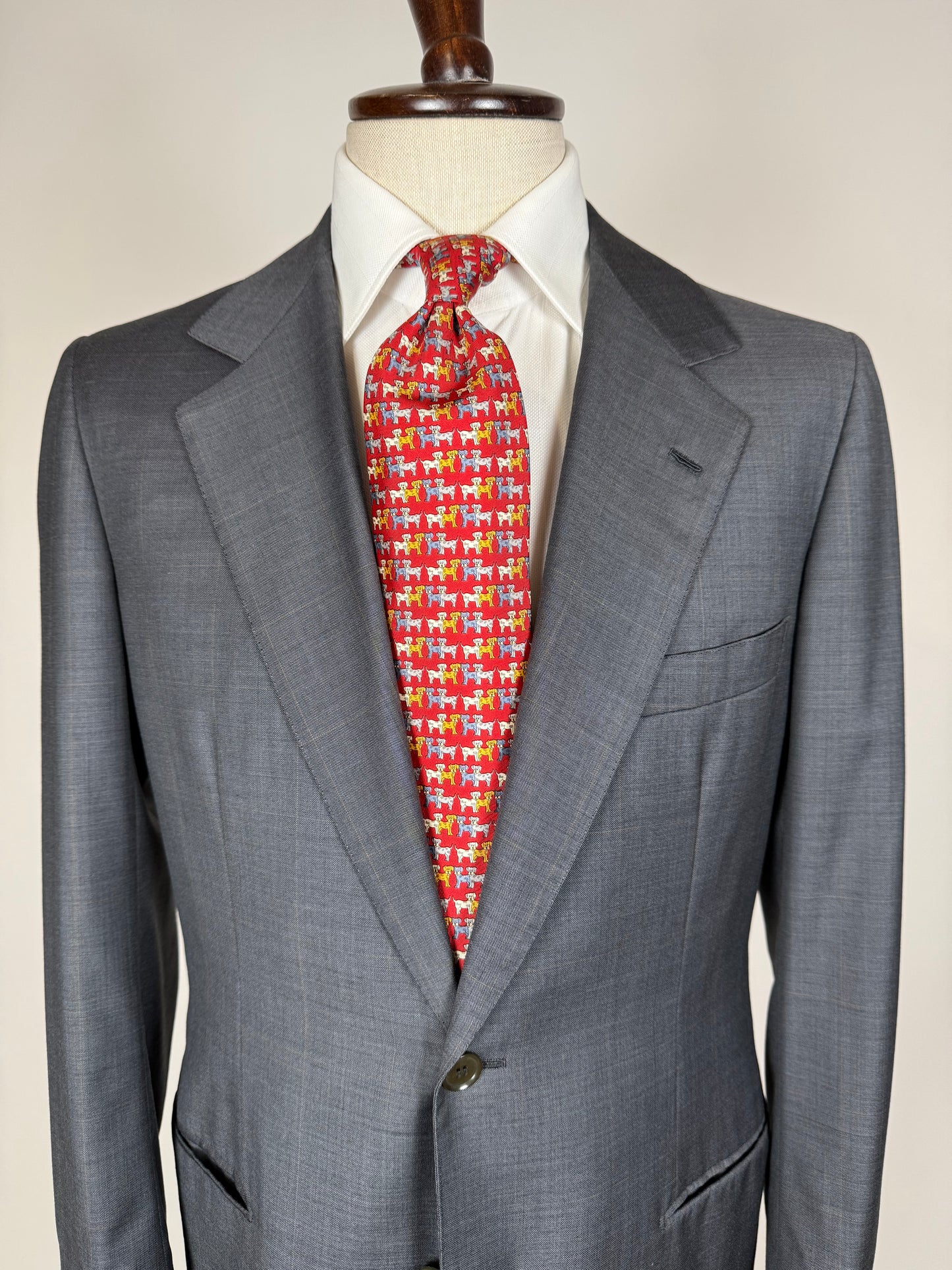 Giacca sartoriale fresco lana antracite finestrata - tg. 48