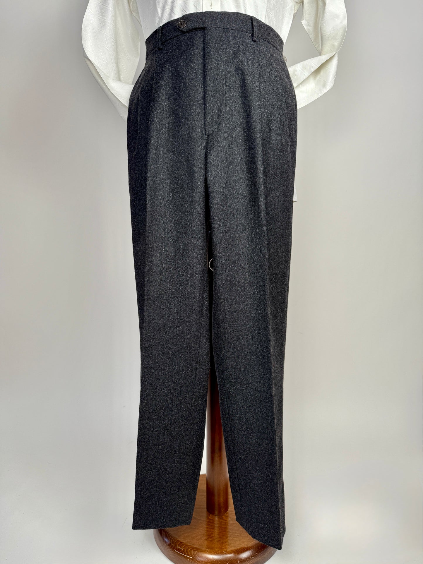 Pantaloni anni ‘80 flanella grigio antracite - tg. 50