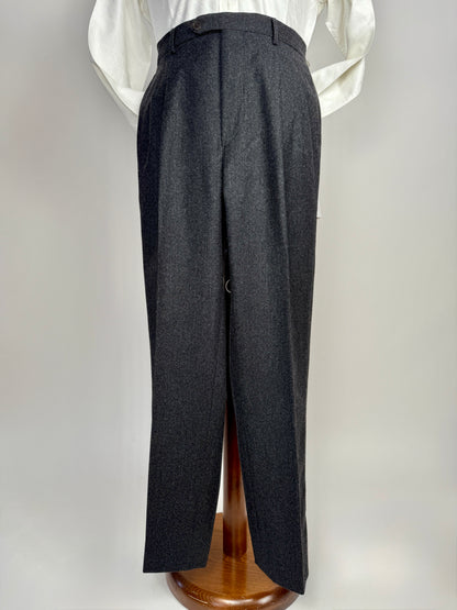 Pantaloni anni ‘80 flanella grigio antracite - tg. 50