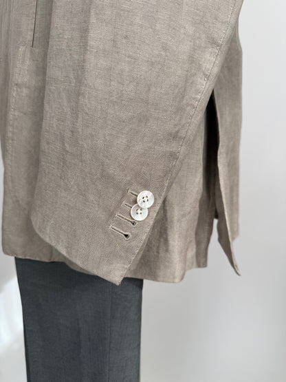 Boglioli K. Jacket estiva in seta e lino tessuto spigato - tg. 52