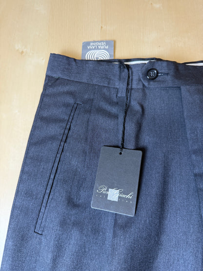 Pantalone anni '90 in fresco lana grigio antracite (NOS) - tg. 46