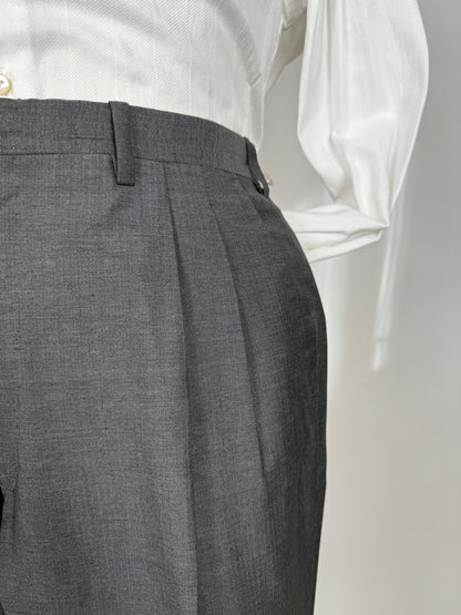 Pantaloni sartoriali fresco lana trama herringbone - tg. 52