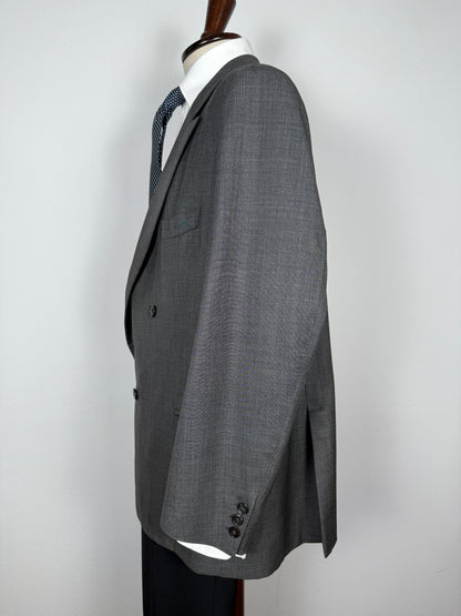 Giacca doppiopetto sartoriale anni '90 in grisaglia - tg. 56