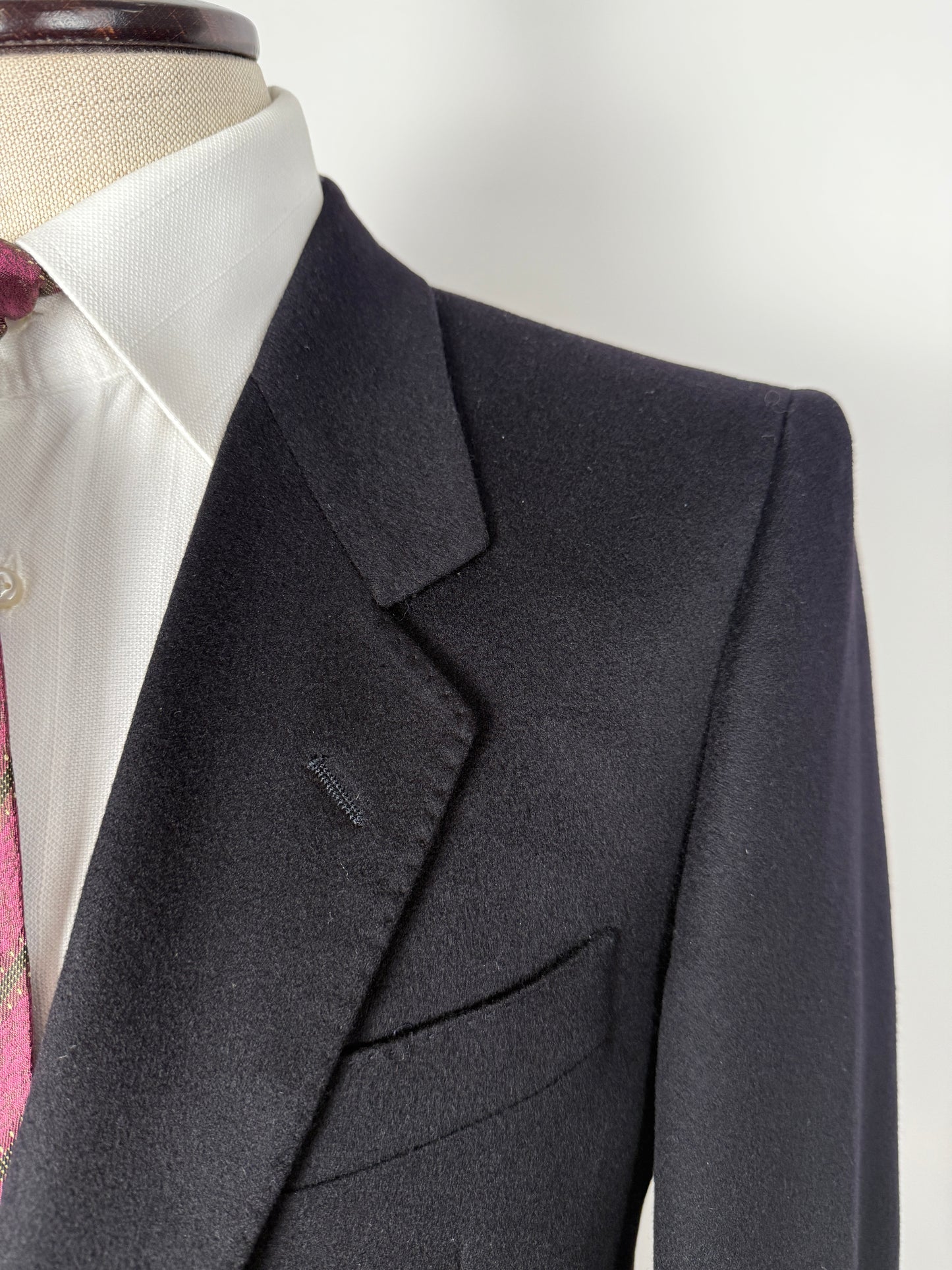 Blazer anni ‘80 in cashmere e lana blu - tg. 48