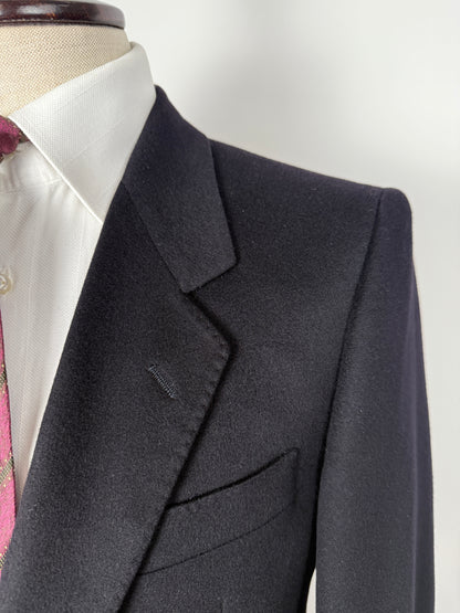 Blazer anni ‘80 in cashmere e lana blu - tg. 48