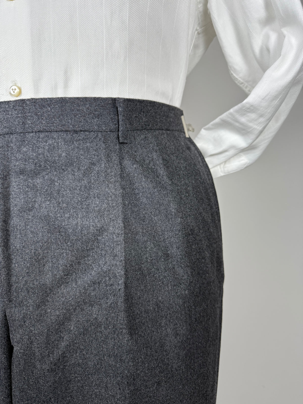 Pantaloni sartoriali flanella antracite - tg. 54/56