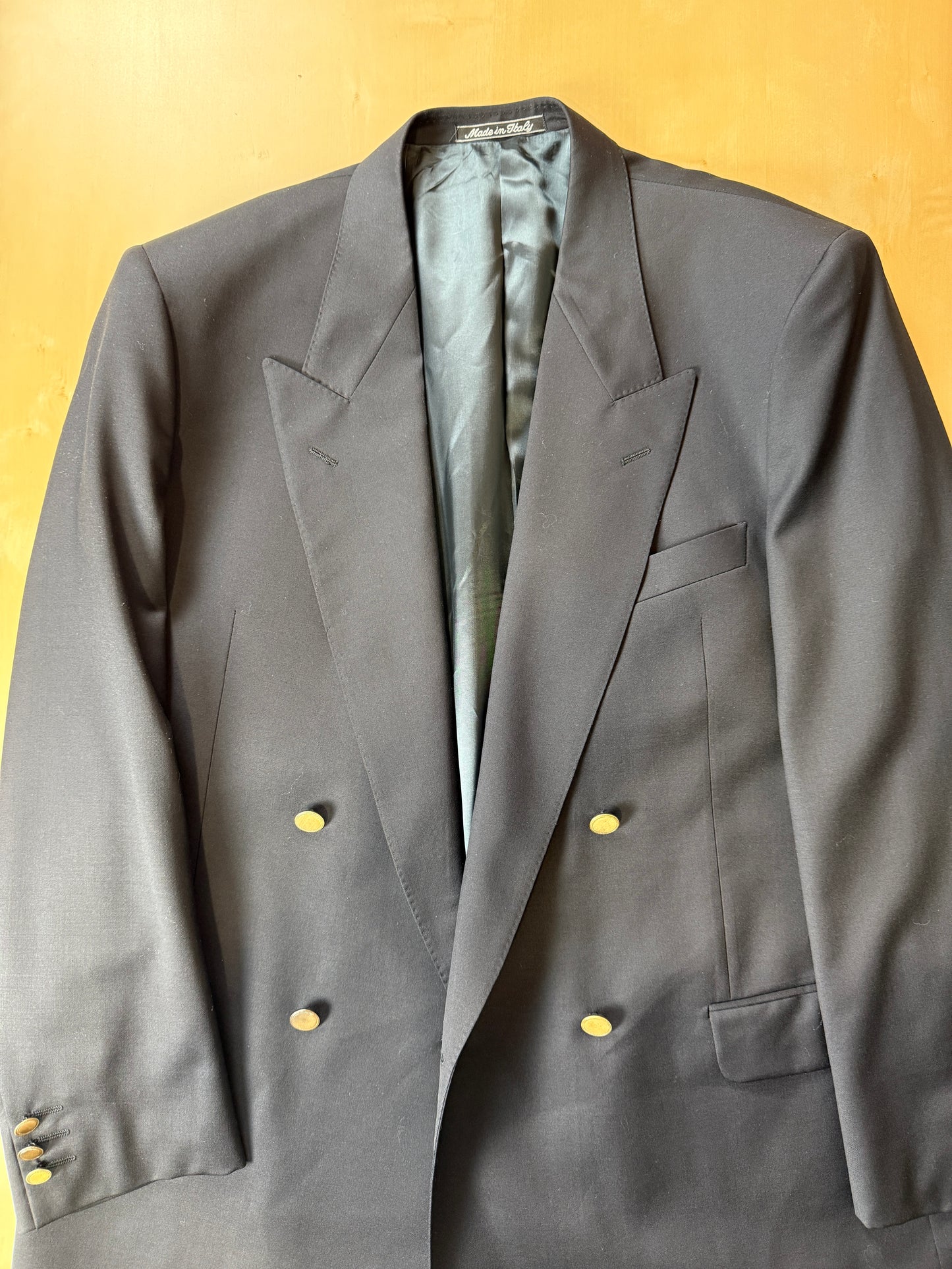 Blazer navy doppiopetto Facis anni ‘80 tessuto Loro Piana - tg. 50/52