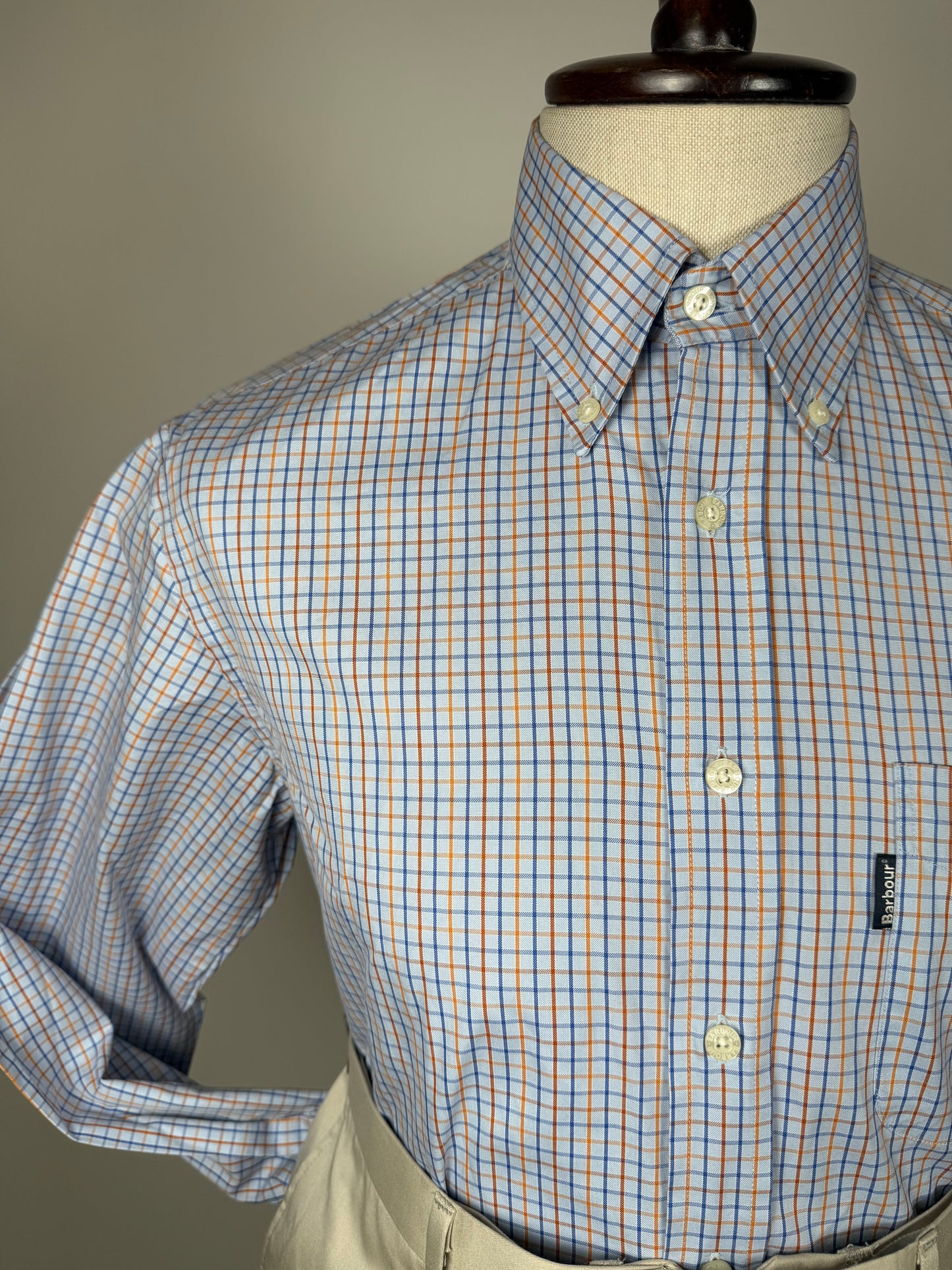 Camicia Barbour Oxford quadretti - M collo 39