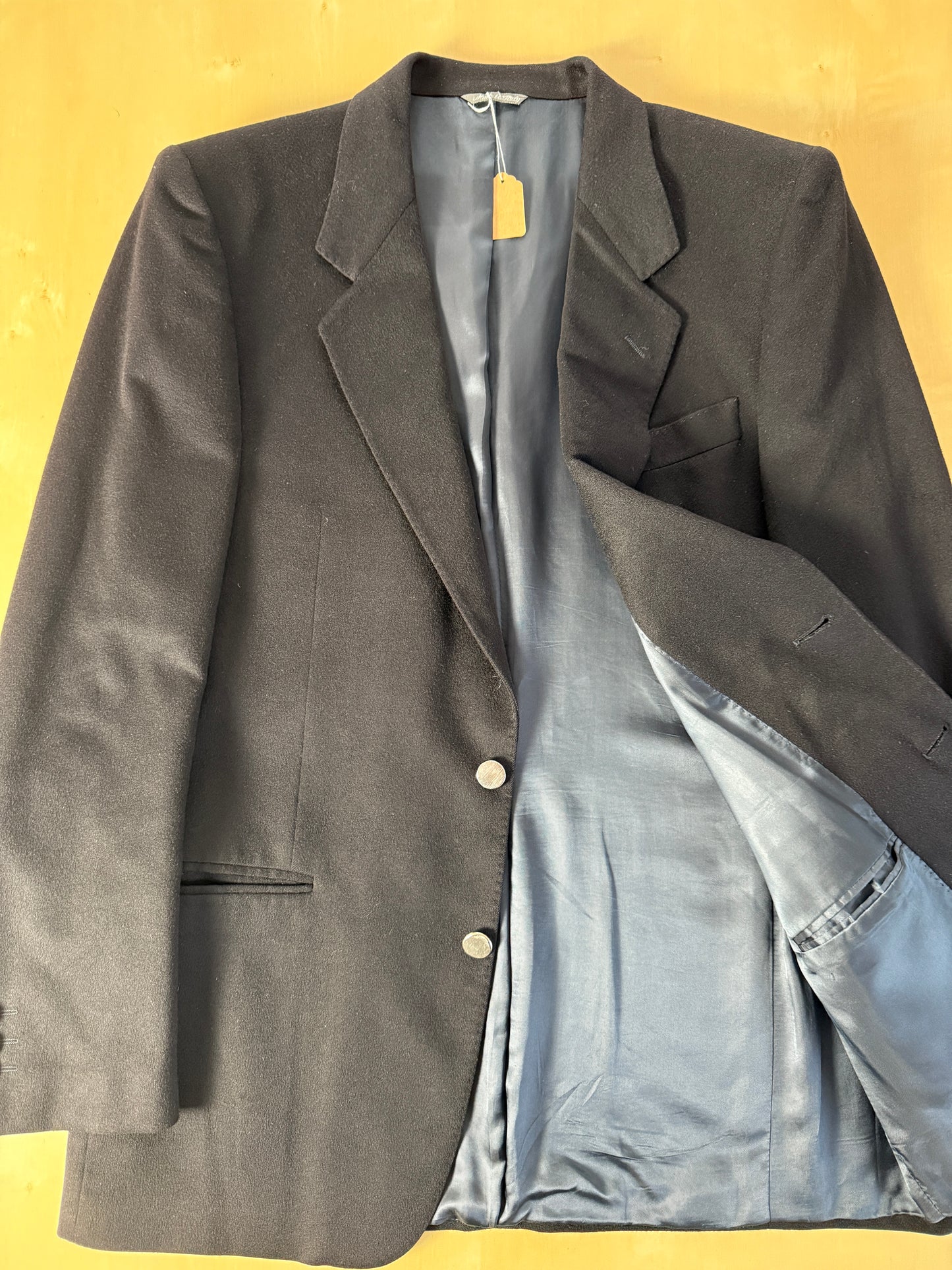 Blazer anni ‘80 in cashmere e lana blu - tg. 48