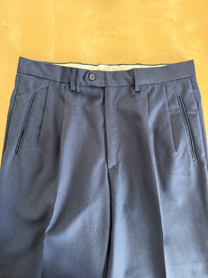 Pantaloni fresco lana blu anni '80 - tg. 48/50