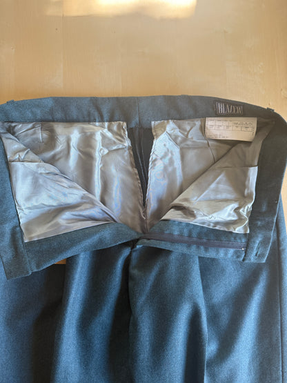 Pantaloni anni ‘80 in flanella verde pino (NOS) - tg. 52