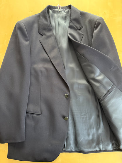 Blazer anni ‘70 in twill pettinato navy - tg. 50/52