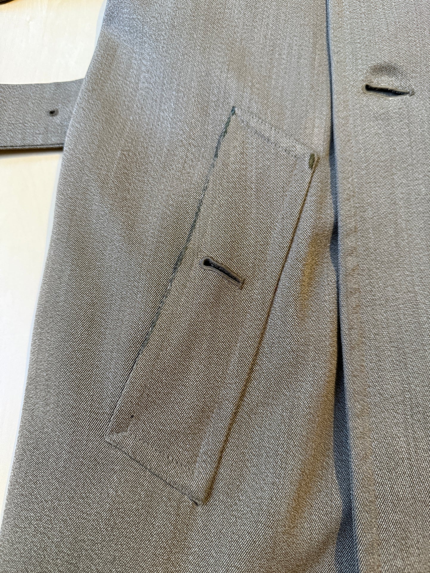 Trench Burberrys anni ‘80 in covert 100% lana - tg. 50-52