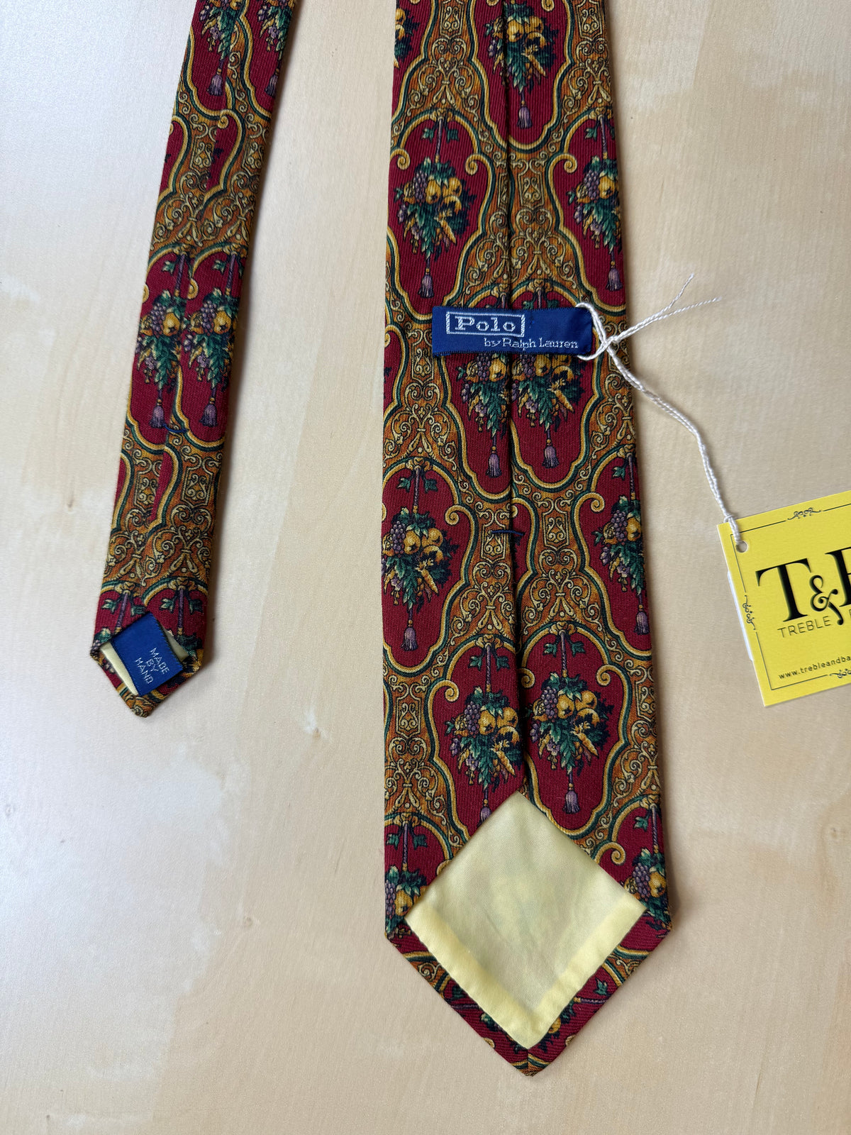 Cravatta Ralph Lauren in lana con decorazione barocca