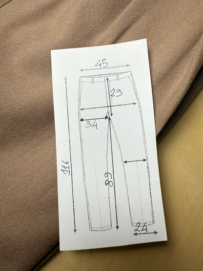 Pantaloni anni ‘70/‘80 in flanella beige (NOS) - tg. 50