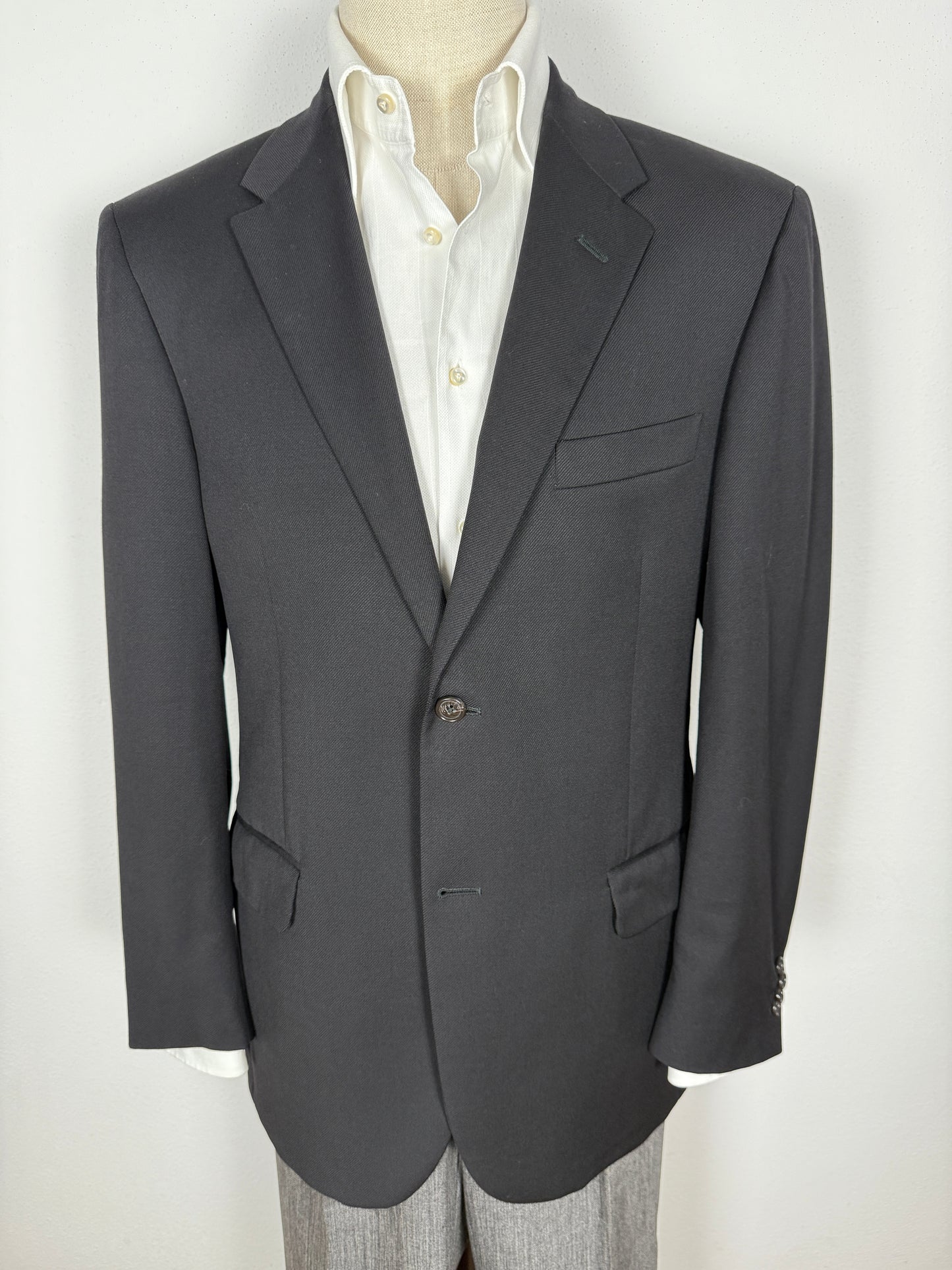 Giacca Corneliani in twill di lana nero - tg. 50/52