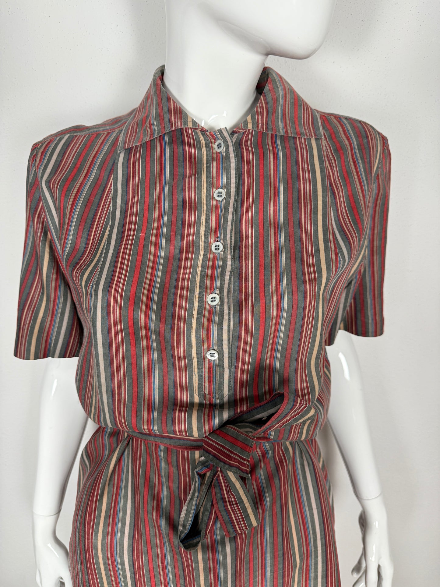 Abito chemisier in seta Saint Laurent Rive Gauche anni ‘70/‘80 - tg. M/L