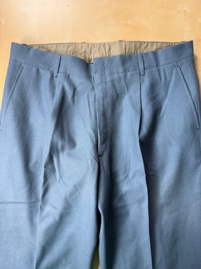 Pantaloni sartoriali anni ‘50/‘60 flanella color ottanio - tg. 52