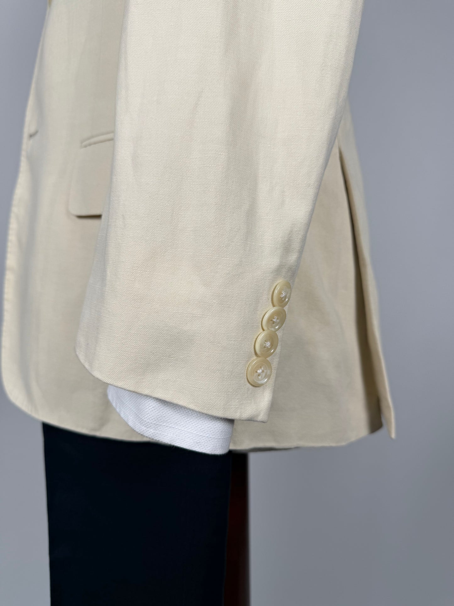 Giacca Lardini bianco panna in cotone e lino - tg. 48
