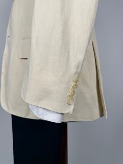 Giacca Lardini bianco panna in cotone e lino - tg. 48