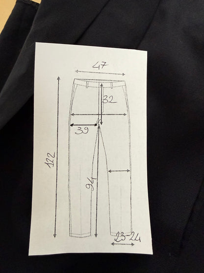 Pantaloni fresco lana stretch blu navy (NOS) - tg. 52/54