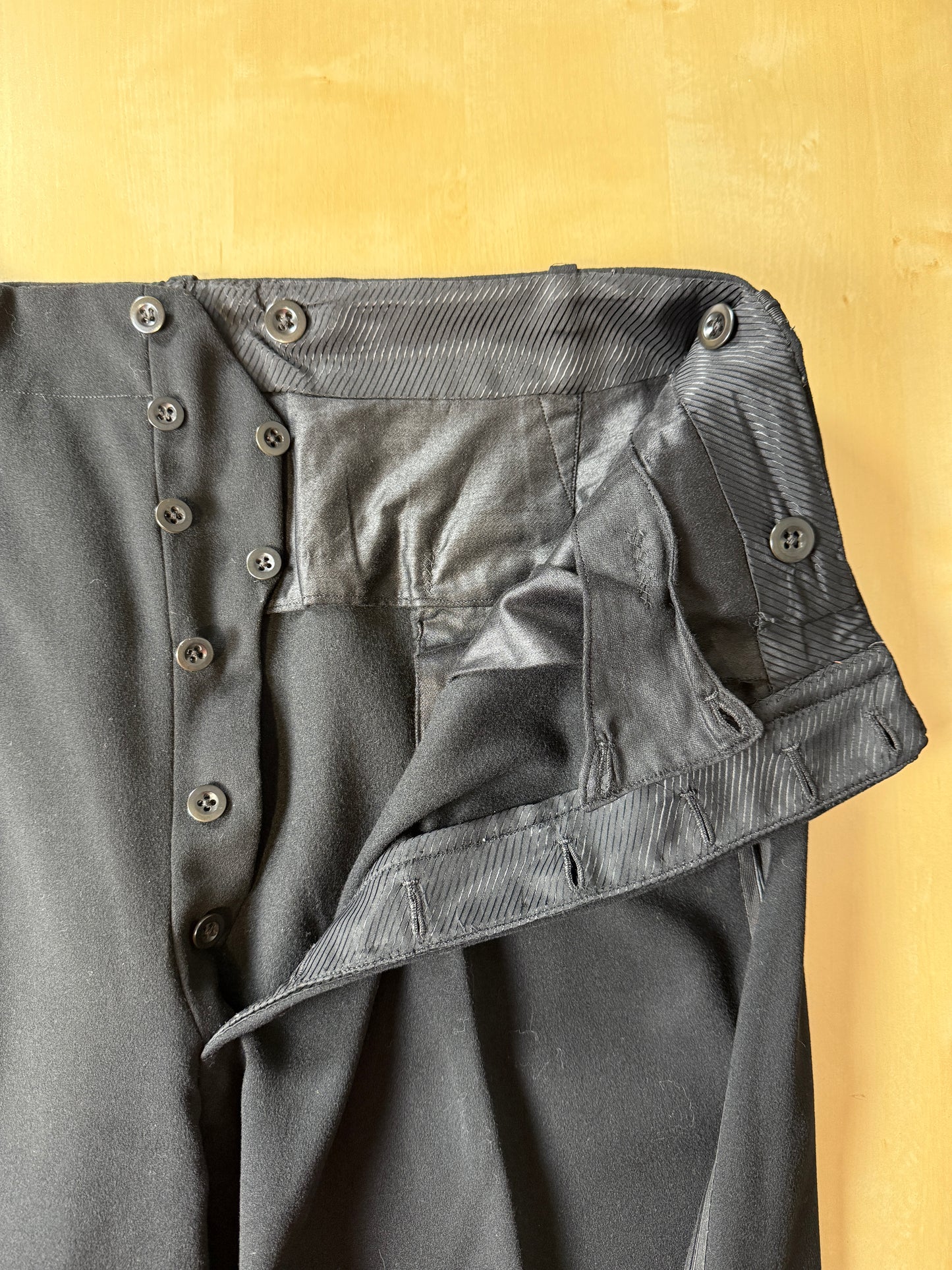 Smoking sartoriale anni ‘40/‘50 monopetto revers a lancia - tg. 46/48