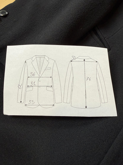 Giacca Pal Zileri doppiopetto anni ‘80 flanella blu - tg. 48