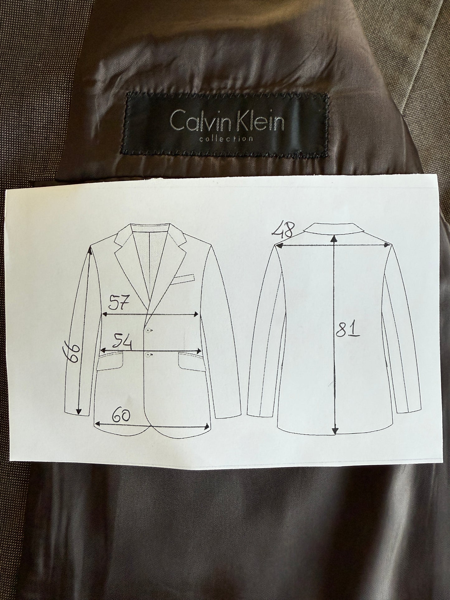 Giacca Calvin Klein in puro cotone color bronzo - tg. 52/54