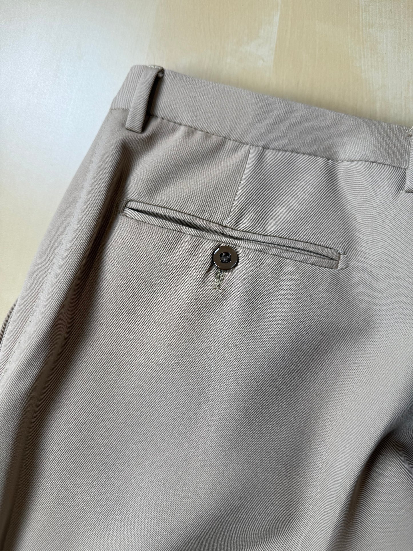 Completo anni ‘70 twill pettinato beige - tg. 46/48