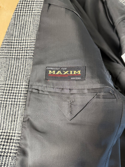 Giacca anni ‘70/‘80 in flanella principe di Galles scozzese - tg. 46