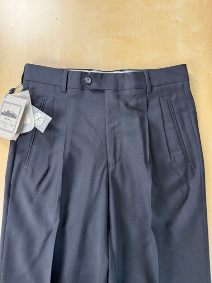 Pantaloni fresco lana blu notte anni '80 (NOS) - tg. 46