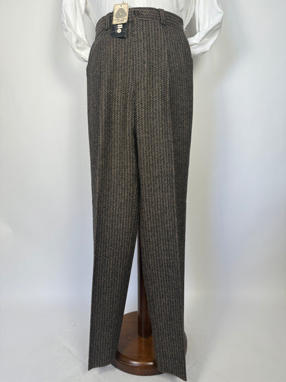Pantaloni anni ‘70 in tweed spigato pesante (NOS) - tg. 44