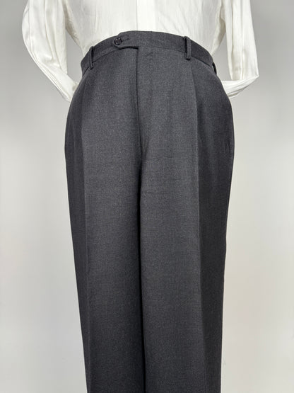 Completo doppiopetto anni ‘70/‘80 flanella antracite - tg. 52