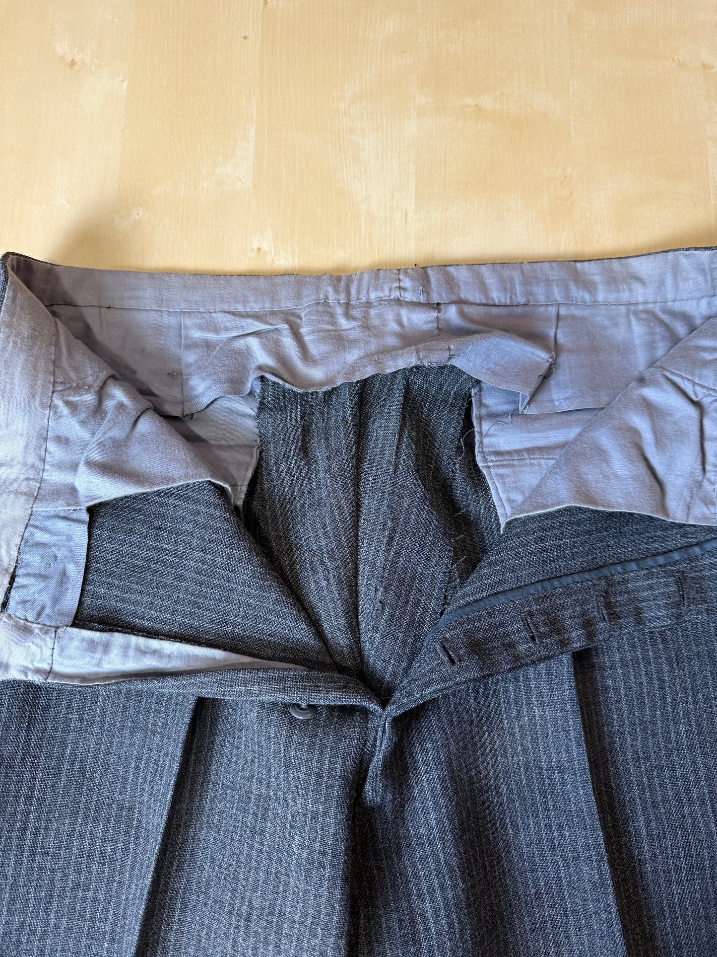Pantaloni sartoriali anni ‘50/‘60 grigio gessato - tg. 50