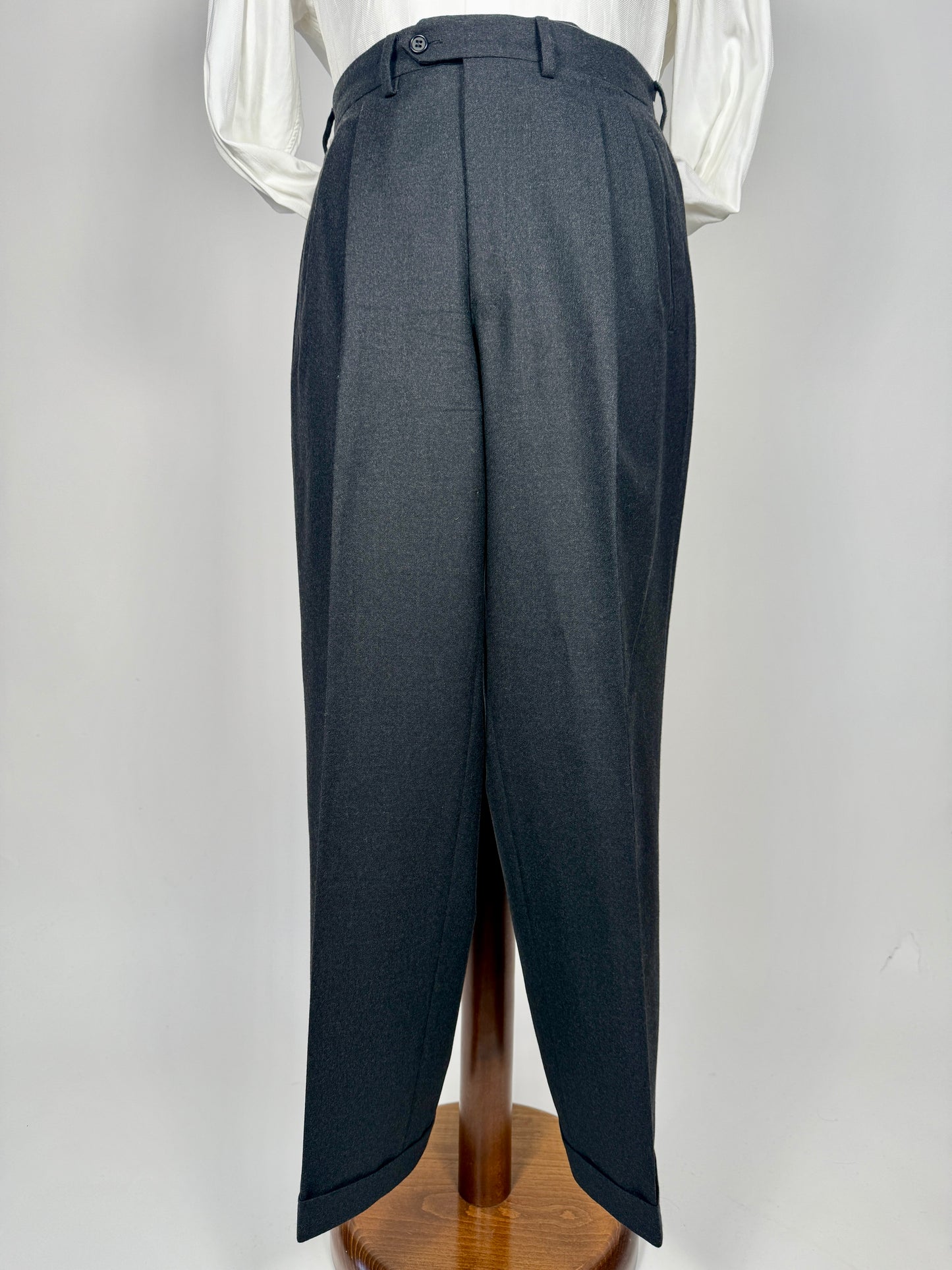 Pantaloni flanella grigio antracite - tg. 50
