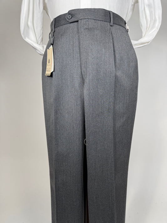 Pantaloni anni ‘90 flanella pettinata grigio medio (NOS) - tg. 50/52