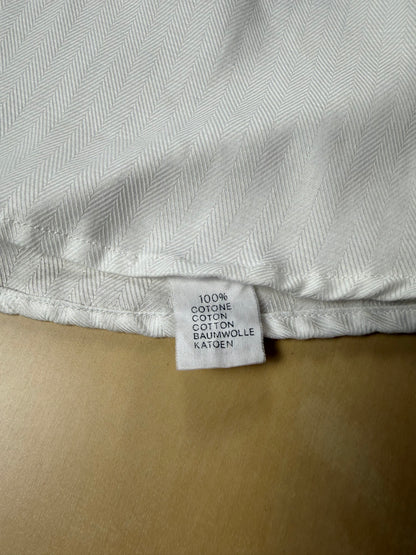 Camicia bianca cotone herringbone - XL collo 45