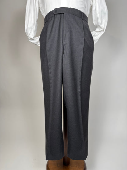 Completo sartoriale flanella inglese grigio antracite - tg. 62 corta drop 0